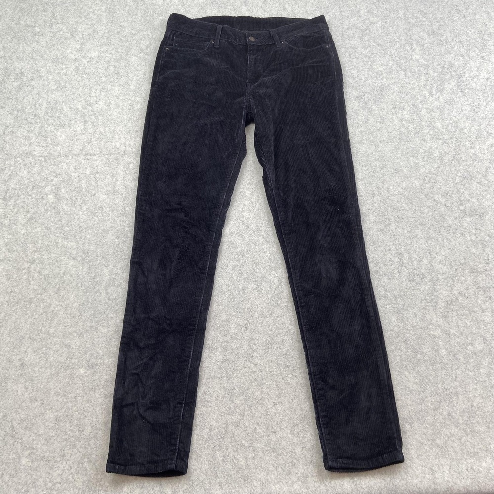 Levis Mens 29x30 (28x28) Black Corduroy Regular Stretch 5 Pocket Pants